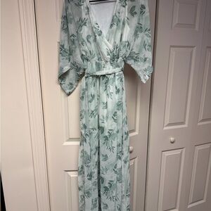 Baltic Born Green Floral Maxi Dress